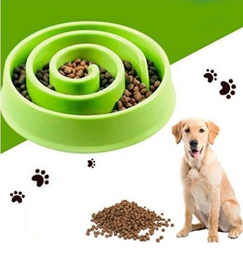 Miska pre pomalé kŕmenie psov- zelená