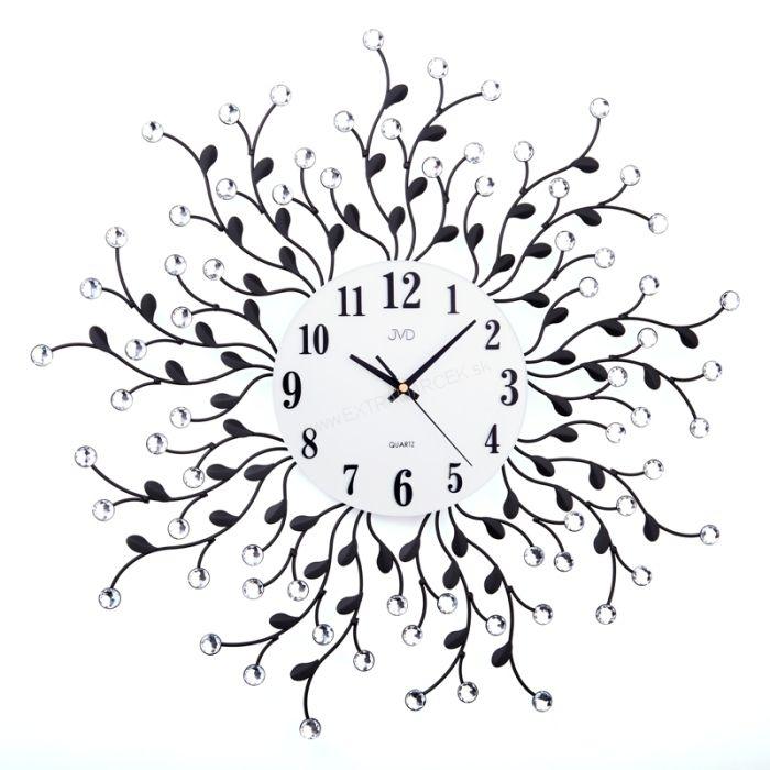 Nástenné dizajnové hodiny Kvety 42 cm