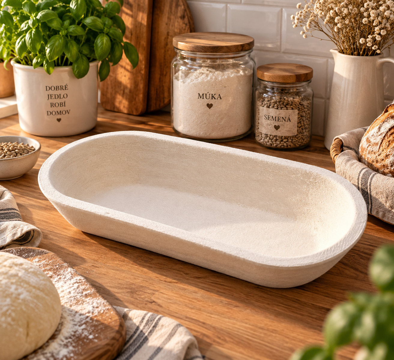 Ošatka na chlieb Oválna 1500g Hladká