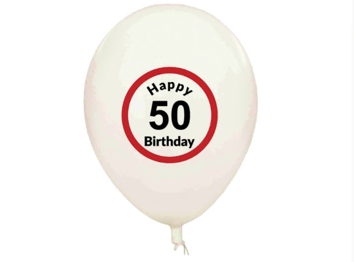 Balóny na 50 - Sada 5 ks