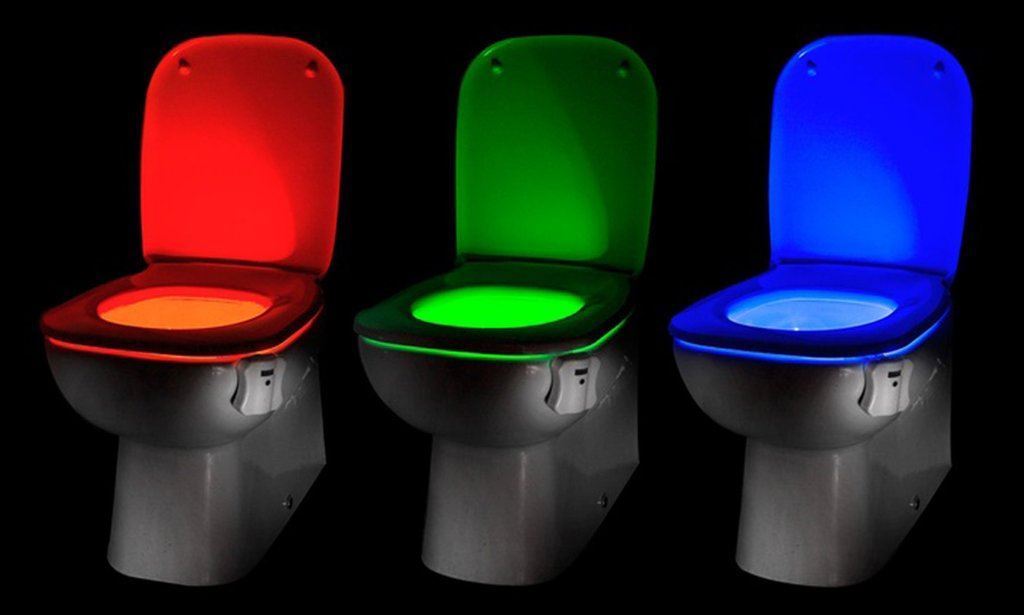 Farebné LED svetlo do WC