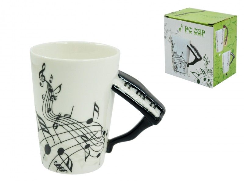 Hrnček pre hudobníkov Klavír s ozdobnou rúčkou