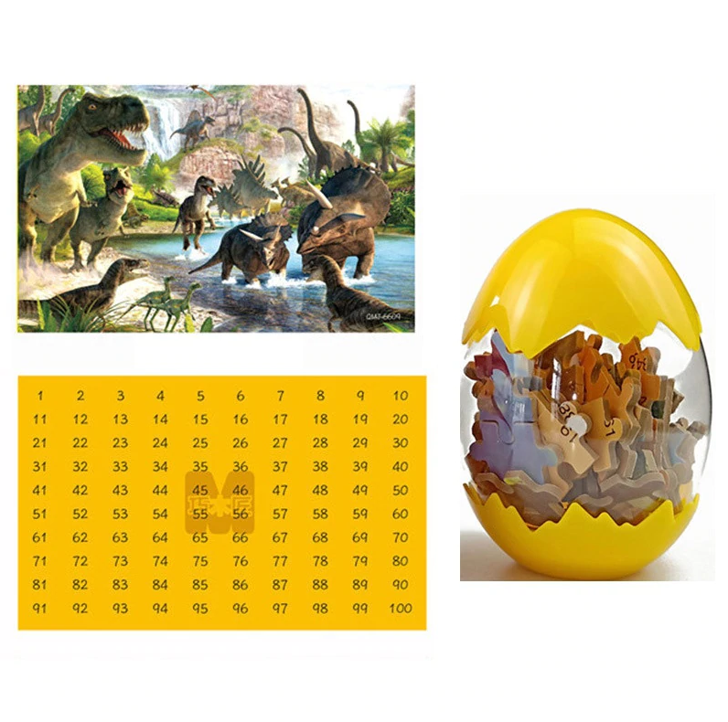 Puzzle Dinosauri v XL vajci- žlté