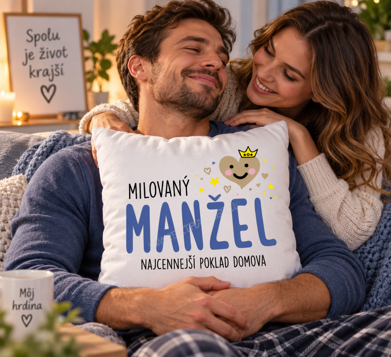 Mäkučký vankúš Milovaný manžel