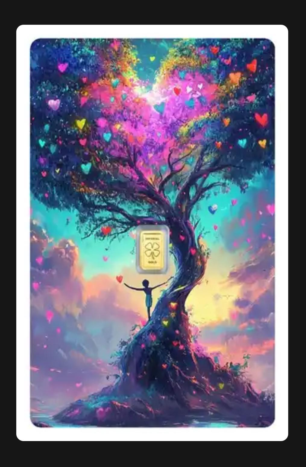 Zlatá 0,25g tehlička - STROM ŽIVOTA